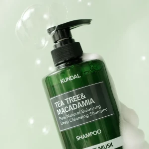 Kundal  Tea Tree & Macadamia Deep Cleansing Shampoo ( White Musk )  Дълбоко почистващ шампоан за коса  - 500 ml