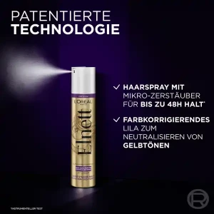 L’Oréal Paris Elnett Ultra-Feines Haarspray Anti-Gelbstich Лак за коса против пожълтяване за руса и сива коса,300ml