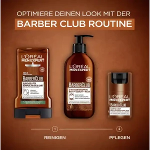 L’Oréal Paris men expert Bartshampoo Barber Club 3in1 Шампоан за брада и лице, 200ml