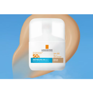La Roche Posay Anthelios UVAir Serum Tinted Sunscreen SPF50+, Medium Слънцезащитен серум с лек , ТЪМЕН ЦВЯТ, 50ml