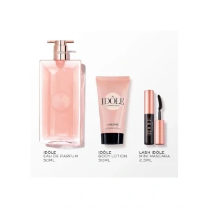 Lancôme Idôle    Дамски  комплект 50ml EDP+ 50 ml Лосион за тяло + 2,5 ml Спирала за очи