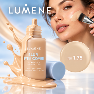 LUMENE Blur Even Cover Foundation  Фон дьо тен с високо покритие и дълготраен матов финиш - 30 ml