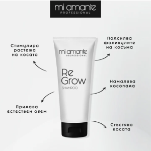 Mi Amante Re Grow Shampoo Шампоан против косопад, стимулиращ растежа на косата, 250ml