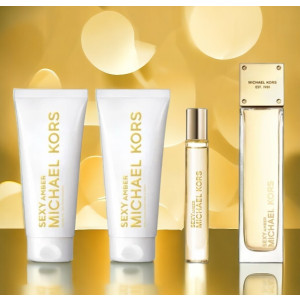 Michael Kors Sexy Amber  Set ( 100 ml EDP + 100 ml body lotion + 100 ml shower gel + 10 ml EDP )  Дамски  комплект