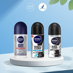 Nivea Black & White  Invisible Fresh  Рол-он против изпотяване без следи за мъже, 50ml