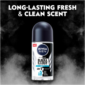 Nivea Black & White  Invisible Fresh  Рол-он против изпотяване без следи за мъже, 50ml