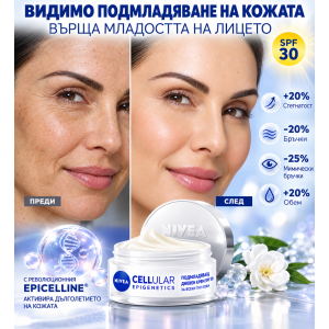 NIVEA CELLULAR EPIGENETICS Age Rewind Day Cream with SPF30 Подмладяващият дневен крем,  антиейдж терапия, 50ml