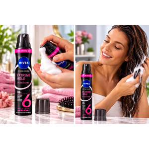 NIVEA Extreme Hold Styling Mousse Пяна за коса с с екстремна фиксация , ниво 6 , 150ml