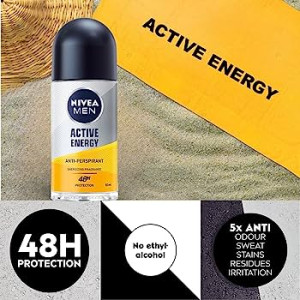 Nivea Men Active Energy  Roll-On Рол-он против изпотяване с 48 часова защита, 50ml