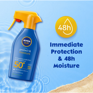 Nivea Sun Protect & Moisture Слънцезащитен хидратиращ спрей с SPF 50+ ,  270ml