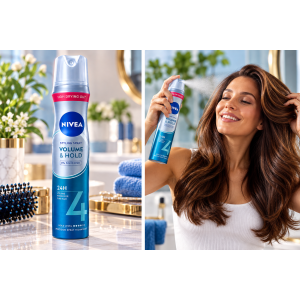 Nivea Volume Care Styling Spray 4 Лак за коса,  за обем със силна фиксация 4 , 250ml