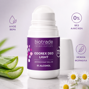 Odorex Deo Light Roll-On Ежедневен Ролон 0% алкохол, намалява изпотяването и неутрализира миризмата, 40ml