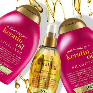 OGX Anti-Breakage Keratin Oil Shampoo Шампоан против накъсване на косата , 385ml