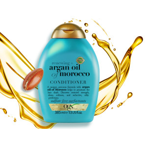 OGX Moroccan Argan Oil Conditioner Балсам за коса с арганово масло срещу  накъсване на косата, 385ml