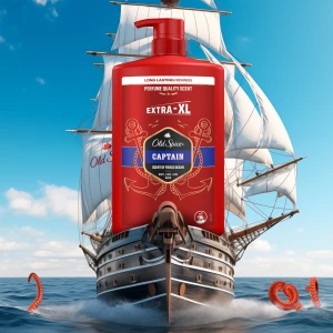 Old Spice Captain 3in1 Shower & Shampoo Gel Мъжки пенлив душ гел шампоан за тяло, коса и лице, 1000ml