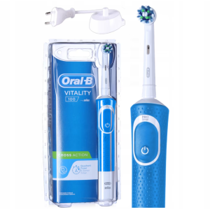 Oral-B Vitality 100 CrossAction Акумулаторна ел. четка за зъби с 2-минутен таймер - СИНЯ