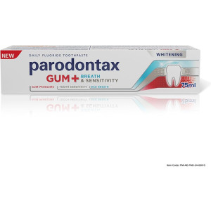 Parodontax Gum+Breath and Sensitivity Whitening Избелваща паста за зъби и проблеми с венците, 75ml