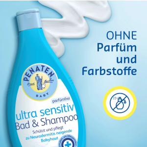 Penaten Ultra Sensitive Bad & Пенатен Шампоан за коса и тяло - 400 ml