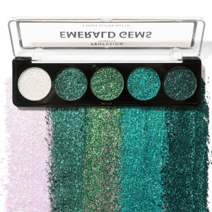 Profusion Cosmetics  Glitter Palette Emerald Gems  Брокатена палитра сенки за очи - 4,5 g