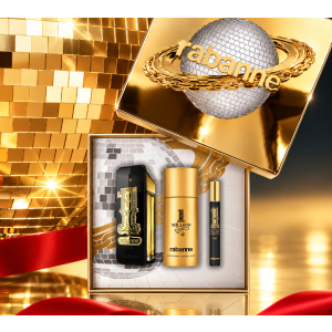 Rabanne 1 Million Black  set ( 100 ml EDP + 150 ml Deo + 10 ml EDP )  Мъжки подаръчен комплект