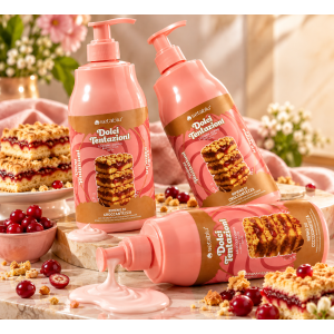 Setablu Dolci Tentazioni Cherry Crumb Cake Парфюмиран лосион за тяло с неустоим аромат на "трошлива торта" , 500ml
