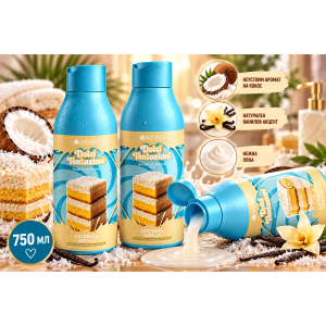 Setablu Dolci Tentazioni Coconut & Vanilla Душ пяна с екзотичен аромат на кокос и сладки ванилови нотки , 750ml