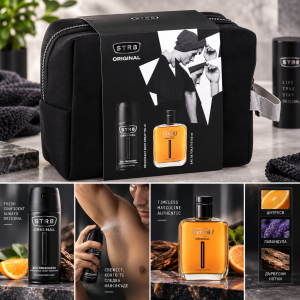 STR8 Original Подаръчен комплект за мъже Парфюм - 100ml , Дезодорант- 150ml  и Несесер