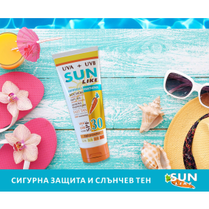 Sun Like Слънцезащитен лосион за тяло с пантенол SPF 30 , 200ml