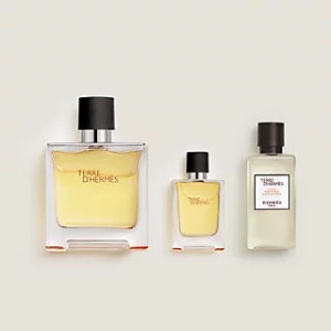 Hermes  Terre D'Hermes  Parfum  Set   Мъжки комплект - (75 ml парфюм + 12,5 ml парфюм + 40 ml  афтър  шейф )