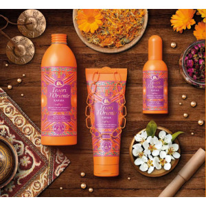 Tesori d'Oriente Karma Eau de Toilette Тоалетната вода с флорални акценти, топла дървесина и цитрусови нотки, 100ml