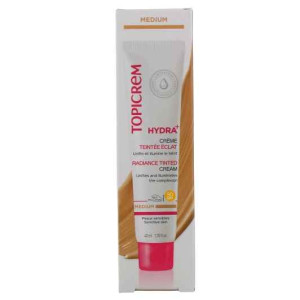 Topicrem Hydra+ Tinted Radiance Cream Medium SPF 50 Тониран слънцезащитен крем( Тъмен)- 40 ml