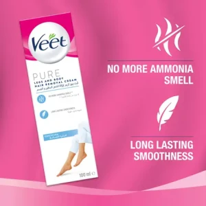 Veet Pure Депилиращ крем за крака и тяло за чувствителна кожа , 100ml