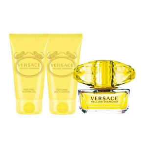 Versace Yellow Diamond Set ( 50 ml EDT + 50 ml Body lotion + 50 ml Shower gel )  Дамски подаръчен  комплект