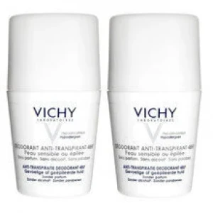 Vichy 48H Anti-Perspirant Deodorant Sensitive Skin Roll-On Виши Рол-он дезодорант 50 ml - 2 броя