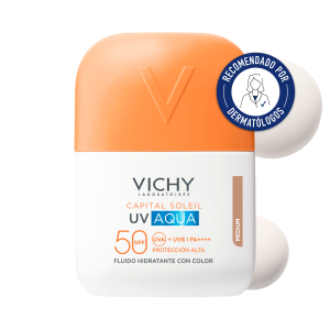 Vichy Capital Soleil Uv AQUA Fluido Hidratante Medium SPF 50 Слъцезащитен тониран флуид ( ТЪМЕН )  за лице SPF50 50ml
