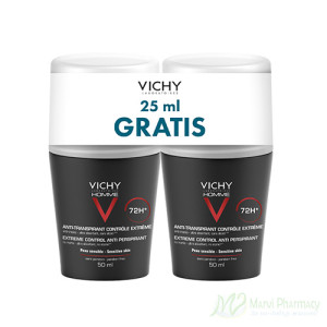 VICHY HOMME DUO Виши Дезодорант рол-он антиперспирант за мъже 2x50мл.