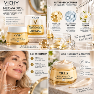 Vichy Neovadiol Redensifying Plumping Day Cream Дневен крем за уплътняване на норм. кожа в менопауза, 50ml