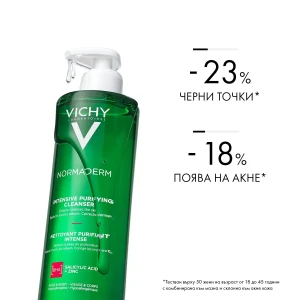 Vichy Normaderm Phytosolution Интензивен почистващ гел за мазна кожа, склонна към акне, 400ml