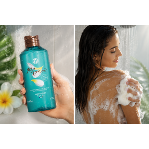 Yves Rocher Monoi de Tahiti Shampoo Douche Body Wash Шампоан & Душ гел 2В1 без сулфати , 400ml